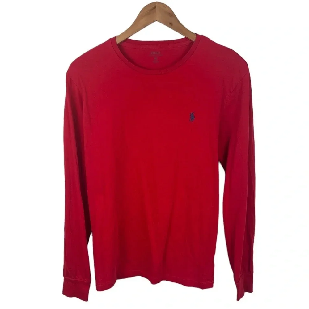 LS33 Mens Polo Ralph Lauren Designer Long Sleeve Crew T Shirt M